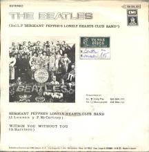 SPAIN 1978 09 01 - 10C 006-06.804 - SGT PEPPER'S LONELY HEARTS CLUB BAND ⁄ WITHIN YOU WITHOUT YOU - SLEEVE 1 LABEL 1  - pic 1
