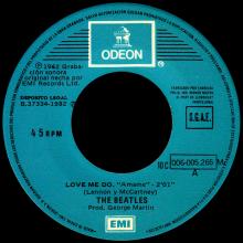 SPAIN 1982 10 00 - 10C 006-05.265 M - LOVE ME DO ⁄ P.S. I LOVE YOU - SLEEVE 1 LABEL 1 - pic 1