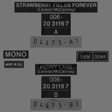 STRAWBERRY FIELDS FOREVER - PENNY LANE - 1992 - 006-20 3119 7 - 2 - RECORDS - pic 1