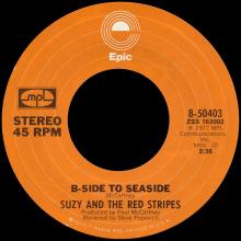 SUZY AND THE RED STRIPES - 1977 04 31 - SEASIDE WOMAN ⁄ B-SIDE TO SEASIDE - EPIC 8-50403 - US - pic 5