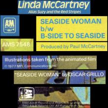 SUZY AND THE RED STRIPES - 1980 07 18 - SEASIDE WOMAN ⁄ B-SIDE TO SEASIDE - A&M - AMS 7548 - UK  - pic 6