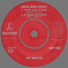 SWEDEN 1963 07 22 - GEP 8882 - 1 - RED LABEL - TWIST AND SHOUT - pic 3