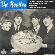 SWEDEN 1963 12 05 - GEOS 209 - CAKE COVER - I WANT TO HOLD YOUR HAND - pic 1