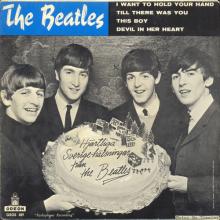 SWEDEN 1963 12 05 - GEOS 209 - CAKE COVER - I WANT TO HOLD YOUR HAND - pic 2