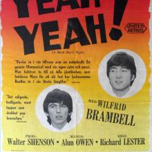 SWEDEN 1964 - YEAH YEAH YEAH ! - A HARD DAYS NIGHT - FIRST EDITION MOVIEPOSTER FILMPOSTER - pic 1