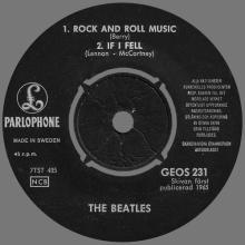 SWEDEN 1965 02 00 - GEOS 231 - ROCK AND ROLL MUSIC - pic 1