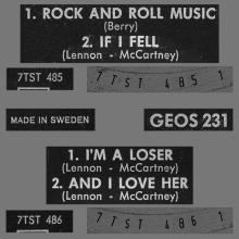 SWEDEN 1965 02 00 - GEOS 231 - ROCK AND ROLL MUSIC - pic 4