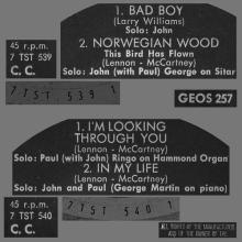 SWEDEN 1966 11 08 - GEOS 257 - BAD BOY - pic 1