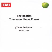 UK - 2012 07 24 - THE BEATLES TOMORROW NEVER KNOWS ( iTUNES EXCLUSIVE ) PROMO - EMI CDR - pic 1