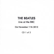 UK - 2013 11 11 - THE BEATLES LIVE AT THE BBC - APPLE AND UNIVERSAL - PROMO - 2X CDR - pic 1
