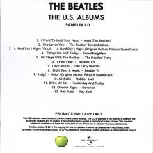 UK - 2014 01 20 - THE BEATLES U.S. ALBUMS SAMPLER CD - 50 YEARS OF GLOBE BEATLEMANIA -Promo CDR - pic 1