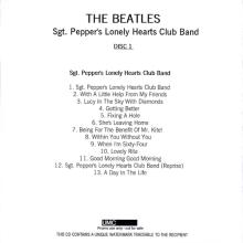 UK - 2017 05 26 - THE BEATLES - DISC 1 - SGT. PEPPER S LONELY HEARTS CLUB BAND - PROMO CDR 13 TRACKS - pic 1