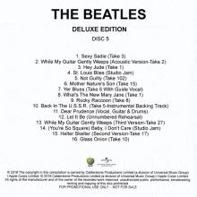 UK - 2018 11 09 - THE BEATLES - DELUXE DISC 5 - PROMO CDR 16 TRACKS - pic 1