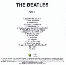 UK - 2018 11 09 - THE BEATLES - DISC 1 - PROMO CDR 17 TRACKS - pic 1