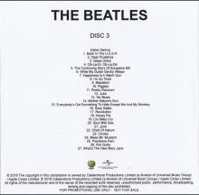 UK - 2018 11 09 - THE BEATLES - DISC 3 - ESHER DEMOS - PROMO CDR 27 TRACKS - pic 1