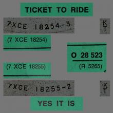 THE BEATLES DISCOGRAPHY AUSTRIA 030 TICKET TO RIDE ⁄ YES IT IS - O 28 523 - pic 4