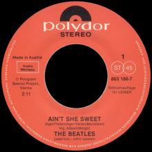 THE BEATLES DISCOGRAPHY AUSTRIA 050 AIN'T SHE SWEET ⁄ WOOLY BULLY - POLYDOR 863 186-7 ⁄ LEINER - pic 3