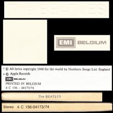 THE BEATLES DISCOGRAPHY BELGIUM 1968 11 22 - 1976 - THE BEATLES (WHITE ALBUM) - A - B - 4C 156-04173 ⁄ 4C 156-04174 - pic 3