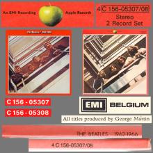 THE BEATLES DISCOGRAPHY BELGIUM 1976 00 00 The Beatles ⁄ 1962-1966 - B - APPLE -  4C 156-05307 ⁄ 05308 - pic 11