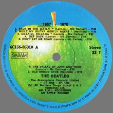 THE BEATLES DISCOGRAPHY BELGIUM 1976 00 00 The Beatles ⁄ 1967-1970 - B - APPLE -  4C 156-05309 ⁄ 05310 - pic 6