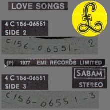 THE BEATLES DISCOGRAPHY BELGIUM 1977 11 19 - LOVE SONGS - A - PARLOPHONE - 4C 156-06550 ⁄ 4C 156-06551 - pic 10