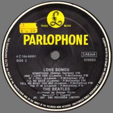 THE BEATLES DISCOGRAPHY BELGIUM 1977 11 19 - LOVE SONGS - A - PARLOPHONE - 4C 156-06550 ⁄ 4C 156-06551 - pic 12