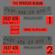 THE BEATLES DISCOGRAPHY BELGIUM 1978 00 00 THE BEATLES ALBUM - POLYDOR STEREO 2670 115 10 - 243 425 ⁄ 2437 426 - pic 10