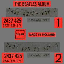 THE BEATLES DISCOGRAPHY BELGIUM 1978 00 00 THE BEATLES ALBUM - POLYDOR STEREO 2670 115 10 - 243 425 ⁄ 2437 426 - pic 9