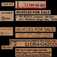 THE BEATLES DISCOGRAPHY BOXED SET 1964 12 04 ⁄ 198? BEATLES FOR SALE - (2J 064) 14C 064-04200 - GREECE  - pic 7