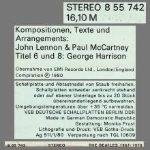 THE BEATLES DISCOGRAPHY DDR GERMANY 1980 01 00 - A - THE BEATLES 1967-1970 - AMIGA VEB DEUTSCHE SCHALLPLATTEN - 8 55 742 - pic 6
