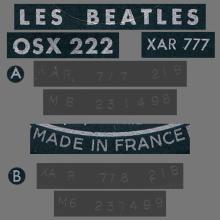 THE BEATLES DISCOGRAPHY FRANCE 1963 12 00 LES BEATLES - A - GREEN ODEON OSX 222 - pic 5