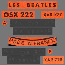 THE BEATLES DISCOGRAPHY FRANCE 1963 12 00 LES BEATLES - B - C - ORANGE ODEON OSX 222 - pic 9