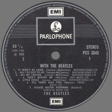 THE BEATLES DISCOGRAPHY FRANCE 1963 12 00 LES BEATLES - K - WITH THE BEATLES - BLACK PAR EMI - PCS 3045 - 1973 EXPORT UK - pic 3