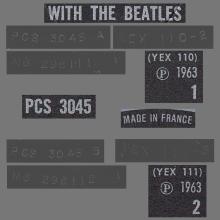 THE BEATLES DISCOGRAPHY FRANCE 1963 12 00 LES BEATLES - K - WITH THE BEATLES - BLACK PAR EMI - PCS 3045 - 1973 EXPORT UK - pic 5