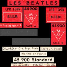 THE BEATLES DISCOGRAPHY FRANCE 1964 05 22 B - LES BEATLES - POLYDOR 45 900 STANDARD - RED LABEL 10 INCH - pic 5
