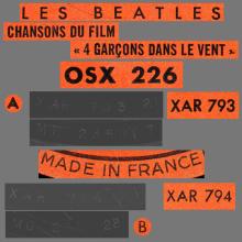 THE BEATLES DISCOGRAPHY FRANCE 1964 09 11 LES BEATLES 4 GARÇONS DANS LE VENT - A - B - ORANGE ODEON OSX 226  - pic 6