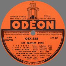 THE BEATLES DISCOGRAPHY FRANCE 1965 01 26 LES BEATLES 1965 - A - ORANGE ODEON OSX 228  - pic 9