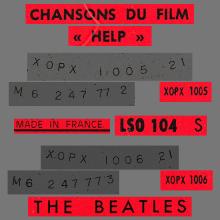 THE BEATLES DISCOGRAPHY FRANCE 1965 09 01 LES BEATLES CHANSONS DU FILM HELP  - D - 1966 06 09 - RED ODEON EMI LSO 104 - pic 5