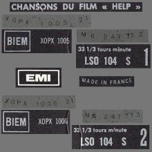 THE BEATLES DISCOGRAPHY FRANCE 1965 09 01 LES BEATLES CHANSONS DU FILM HELP  - E - 1966 06 09 BLACK ODEON OSX 230 - pic 5