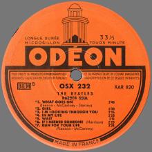 THE BEATLES DISCOGRAPHY FRANCE 1965 12 21 RUBBER SOUL - B - C - ORANGE ODEON OSX 232 - pic 8