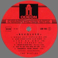 THE BEATLES DISCOGRAPHY FRANCE 1966 09 15 REVOLVER  - B - C - RED ODEON LSO 105 - pic 4