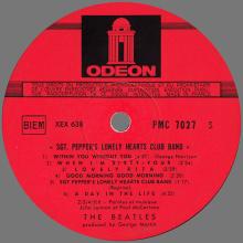 THE BEATLES DISCOGRAPHY FRANCE 1967 06 01 SGT PEPPER'S LONELY HEARTS CLUB BAND - B - RED ODEON PMC 7027 - pic 1