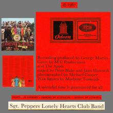 THE BEATLES DISCOGRAPHY FRANCE 1967 06 01 SGT PEPPER'S LONELY HEARTS CLUB BAND - B - RED ODEON PMC 7027 - pic 6