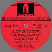 THE BEATLES DISCOGRAPHY FRANCE 1967 06 01 SGT PEPPER'S LONELY HEARTS CLUB BAND - D - RED ODEON PCS 7027  - pic 1