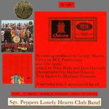 THE BEATLES DISCOGRAPHY FRANCE 1967 06 01 SGT PEPPER'S LONELY HEARTS CLUB BAND - D - RED ODEON PCS 7027  - pic 6