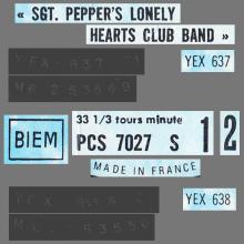 THE BEATLES DISCOGRAPHY FRANCE 1967 06 01 SGT PEPPER'S LONELY HEARTS CLUB BAND - G - H - PCS 7027 S  - pic 10