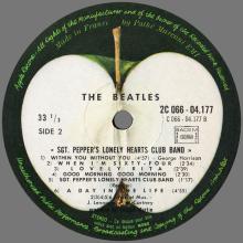 THE BEATLES DISCOGRAPHY FRANCE 1967 06 01 SGT PEPPER'S LONELY HEARTS CLUB BAND - L - APPLE - Y 2C 066 - 04.177 - pic 4