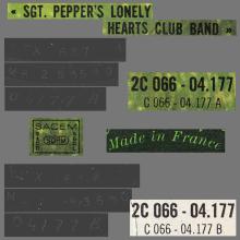 THE BEATLES DISCOGRAPHY FRANCE 1967 06 01 SGT PEPPER'S LONELY HEARTS CLUB BAND - L - APPLE - Y 2C 066 - 04.177 - pic 5