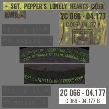 THE BEATLES DISCOGRAPHY FRANCE 1967 06 01 SGT PEPPER'S LONELY HEARTS CLUB BAND - P - APPLE SACEM - 2C 066 - 04.177 - PM 261 - pic 5