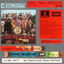THE BEATLES DISCOGRAPHY FRANCE 1967 06 01 SGT PEPPER'S LONELY HEARTS CLUB BAND - P - APPLE SACEM - 2C 066 - 04.177 - PM 261 - pic 6